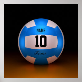 Pôster Voleibol Azul