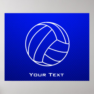 Poster Voleibol Azul Profundo