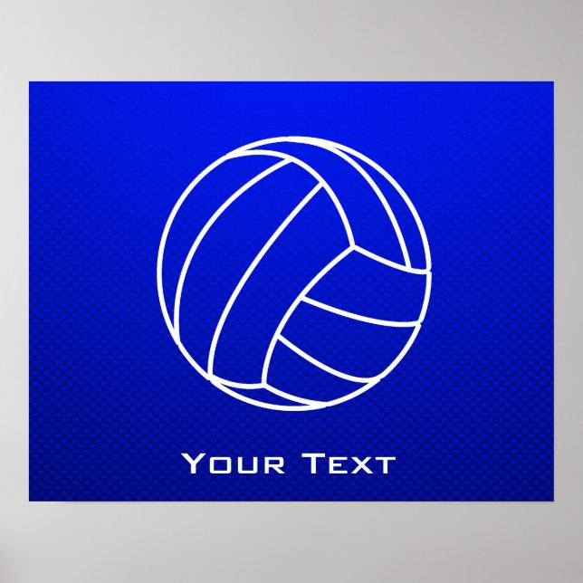 Poster Voleibol Azul Profundo (Frente)