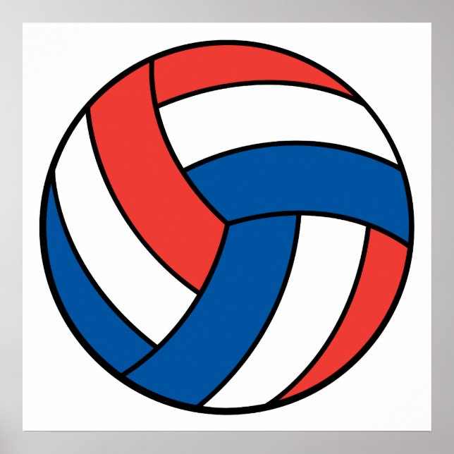 Poster voleibol branco vermelho (Frente)