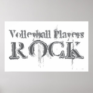 Poster Voleibol Jogadores Rock