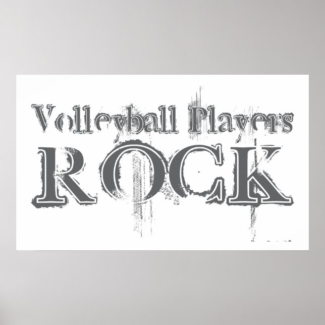 Poster Voleibol Jogadores Rock (Frente)