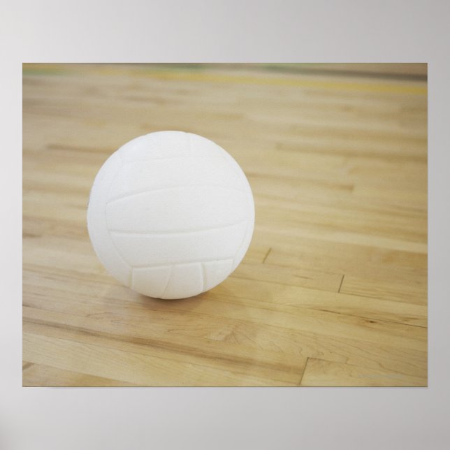 Pôster Voleibol no chão de madeira (Frente)