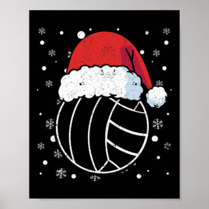 Poster Voleibol Papai Noel Hat Esportiva Pjs Natal Xm