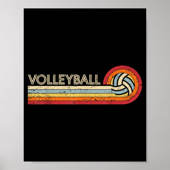 Poster Voleibol Retrô Legal Adultos Adultos Vintagem Voll (Frente)