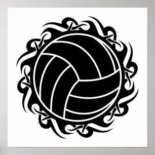 Pôster voleibol tribal