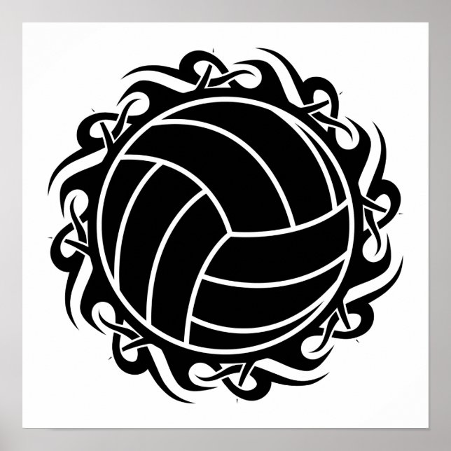 Pôster voleibol tribal (Frente)