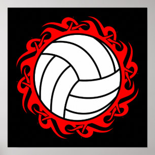 Pôster voleibol tribal