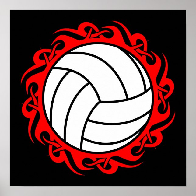 Pôster voleibol tribal (Frente)