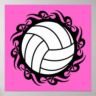 Pôster voleibol tribal