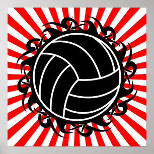 Pôster voleibol tribal