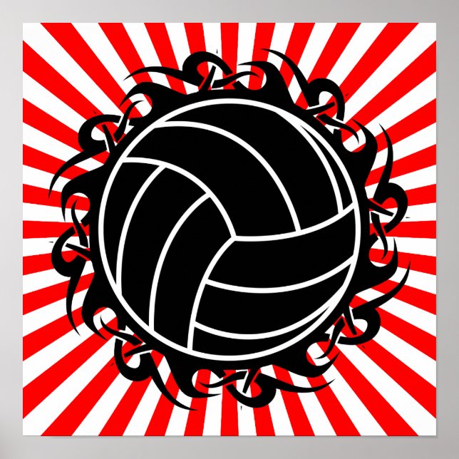 Pôster voleibol tribal (Frente)