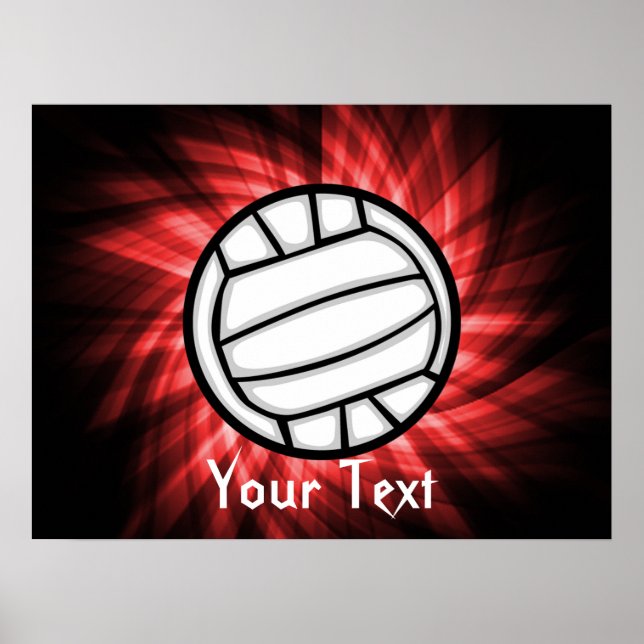 Poster Voleibol; Vermelho (Frente)