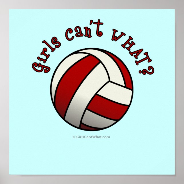 Poster Voleibol Vermelho (Frente)