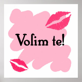 Poster Volim te - Croata Eu te amo