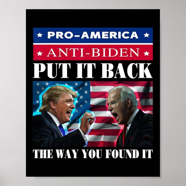 Poster Volta A Encontrá-Lo Pro Trump &amp; Anti (Frente)