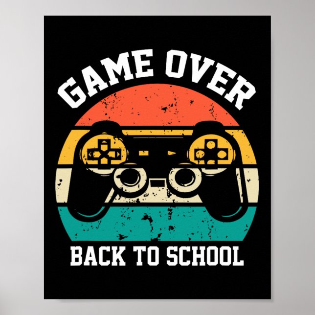Poster Volta À Escola Jogo Engraçado Sobre O Professor Vi (Frente)
