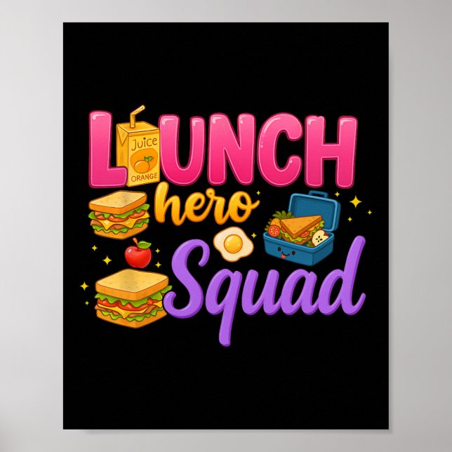 Poster Volta às Aulas Esquadra da Senhora do Almoço Herói (Frente)