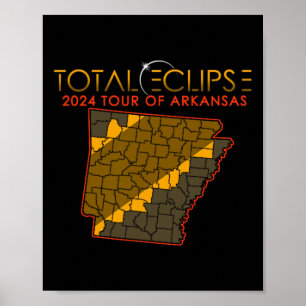Poster Volta Total Solar Eclipse 2024 Do Arkansas