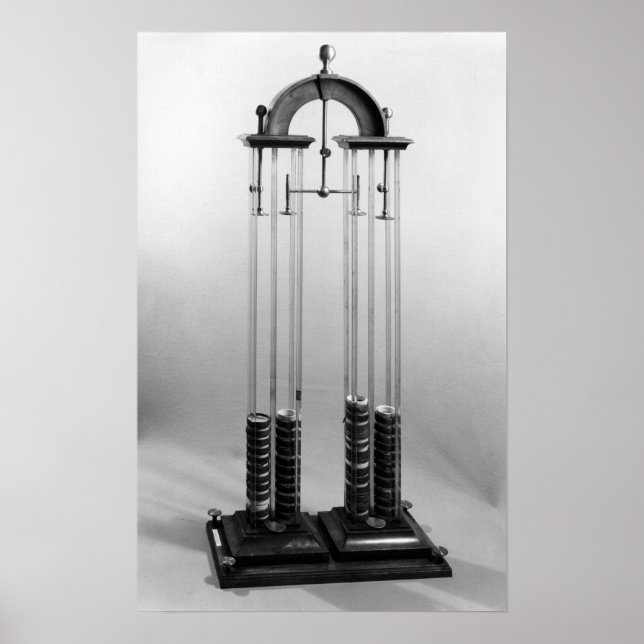 Poster Voltaic pile  made for Jacques Alexandre Charles (Frente)