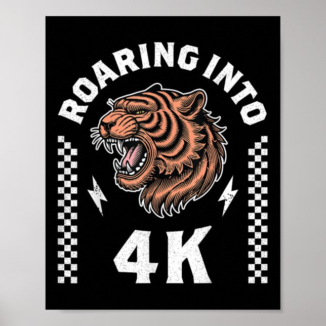 Poster Voltando Ao Tigre De 4k De Volta À Escola, Estou P (Frente)