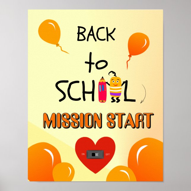 Poster Voltar à Escola Crianças (Frente)