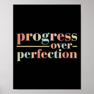 Poster Voltar Ao Progresso Escolar Sobre A Perfeição Vint