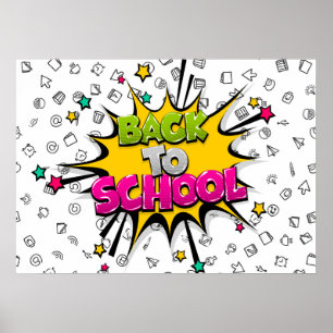 Poster Voltar às Histórias em Quadrinhos Pop Art