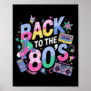 Poster Voltar para os anos 80 Oitenta Vintage Eighties Re