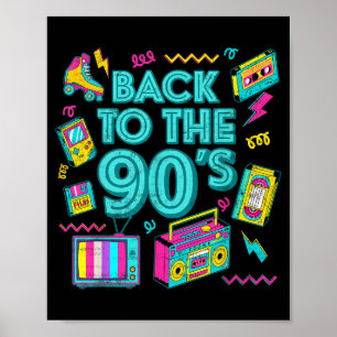 Poster Voltar Para Os Anos 90 Retro Vintage Nostalgia Par