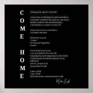 Poster Volte para Casa Alma Arte de Parede Poema Inspirad