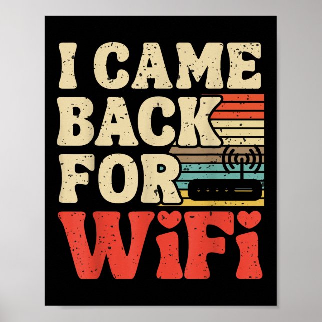 Poster Voltei Pelo Wifi Engraçado De Volta à Escola Inter (Frente)