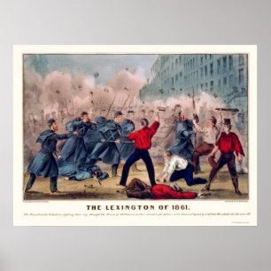 Poster Volunteer Street Fight em Baltimore 1861