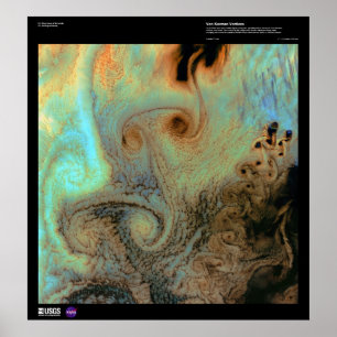 Pôster Von Karman Vortices o Pacífico do norte
