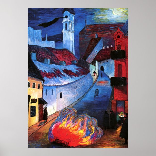 Pôster von Werefkin - Posto policial em Wilna (Frente)