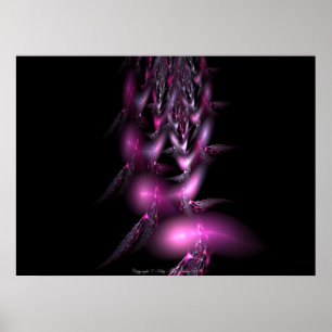 Pôster Vôo da pena nos rosa pelo gatinho Ann