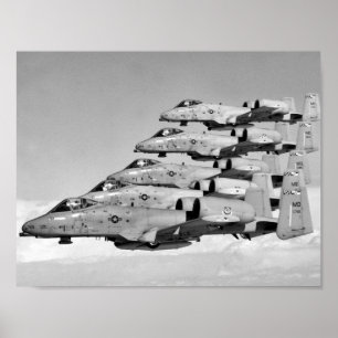 Pôster Vôo de A-10 Warthogs na formação