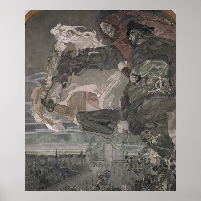 Poster Voo de Faust e Mephistopheles, 1896 (Frente)