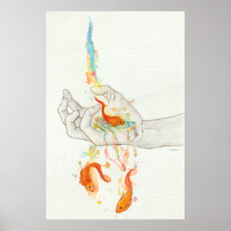 Pôster Voo de peixe-dourado