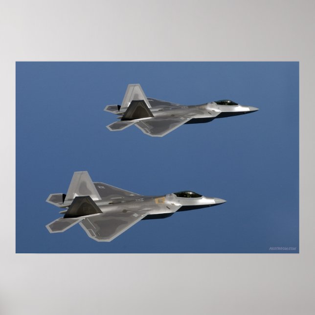 Poster Voo de Raptor F-22 (Frente)