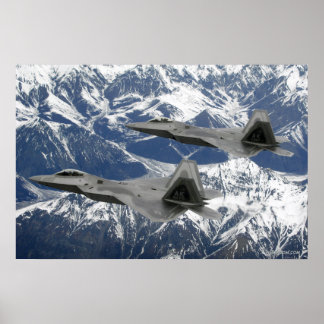 Pôster Voo de Raptor F-22