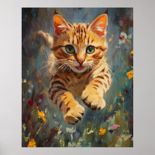 Poster Voo Felino em uma Floresta de Fogo - Salto de Beng