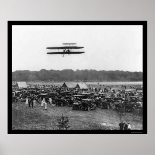 Pôster Vôo gravado Wright 1909 de Orville