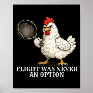 Poster Voo Nunca Foi Uma Opção Frango Engraçado E Panela