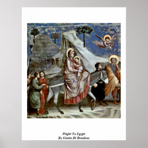 Poster Voo Para O Egito Por Giotto Di Bondone