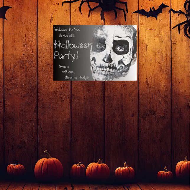 Poster Voodoo Sorria Festa de Halloween (Voodoo Smile Halloween Party Poster)