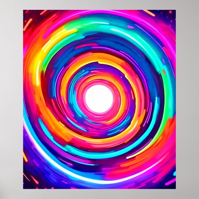 Poster Vórtex de cor: Design dinâmico (Frente)