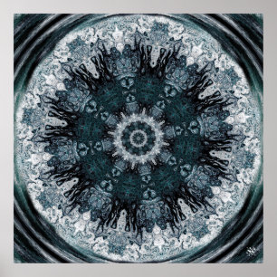 Poster Vórtex de deuses abstrato de composição hipnótica