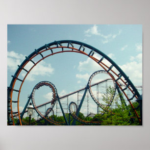 Poster Vortex, montanha russa, KingsIsland, parque de