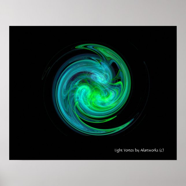 PÔSTER VORTEX VERDE AZUL (Frente)